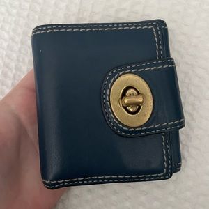 navy blue vintage coach wallet